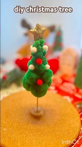 diy pom pom Christmas tree idea #diy #cristmasdecor