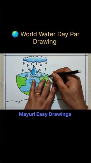 😍 Easy World Water Day Poster #shorts