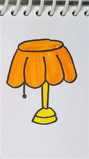 Easy table lamp art ideas for kids / kids drawing ideas #shorts #trending #ytshorts #viral #craft