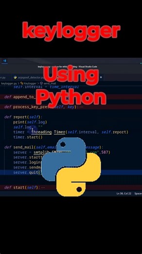 Build a Keylogger with Python #shorts