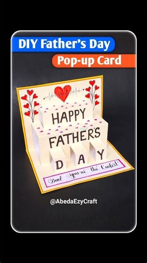 Father's Day Pop Up Card | Father's Day Greeting Card #diy #fathersday #shorts