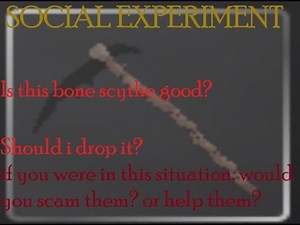 Da Backrooms Roblox | Social Experiment | "Is this bone scythe good? should i drop it?"
