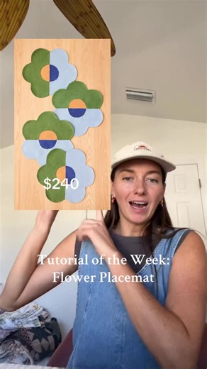 ANNA (Cox) HOPKINS on Instagram: "Tutorial Tuesday, these super cute flower placemats. The pattern is now available! #sewing #beginnersewing #easysewing #sewingpatterns"