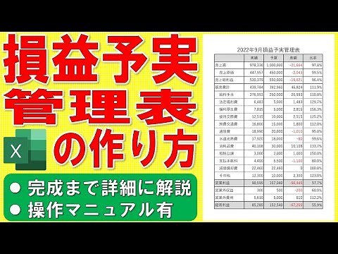 How to create a profit and loss forecast/actual management table in Excel★How to create a table t...