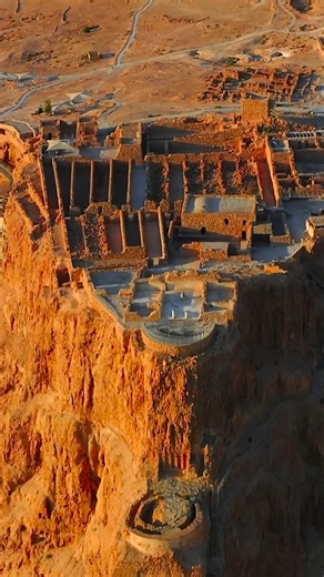Masada; an ancient stone fortress located high above Dead Sea on a tall, rocky mesa in Israel. It is now an Israeli national park and a UNESCO World Heritage Site. 🎥 @israelshots #ancient | Ancient Civilizations
