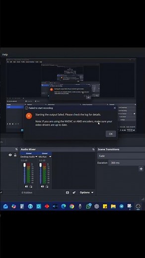 How to fix OBS Studio Recording Not Starting? | Fix OBS Studio NVENC or AMD Encoders Error