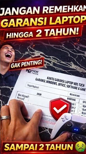 Beli laptop di NDE TECH dapat garansi toko 2 tahun + garansi brand, beli laptop dijamin aman