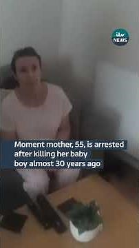 Moment mother, 55, is arrested after killing her baby boy almost 30 years ago | ITV News
