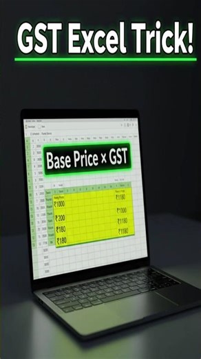 Gst calculation In Excel Tips and tricks #excel #gst #beginners #exceltips #shortsfeed