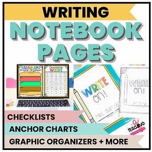 Writing Folder Resource Pages Graphic Organizers Notebook 2nd 3rd Grade