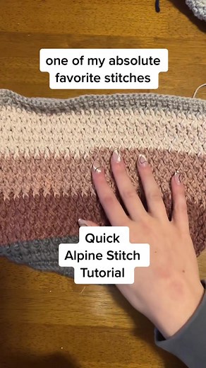 Alpine Stitch Tutorial! it’s a great stitch for purses, cowls, and tops! #crochetaddiction #crochetstitchtutorial #alpinestitch #crochetstitches #crochettutorial #crochetlife #crochettiktok #crochetprocess