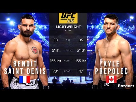 BENOIT SAINT DENIS VS KYLE PREPOLEC FULL FIGHT UFC 315