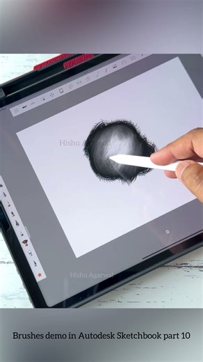 Brush demo in Autodesk Sketchbook part 10 #reels #digitalart #autodesksketchbook #tutorial #ytshort