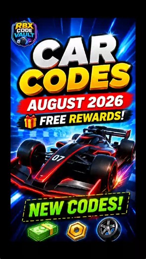 🚗 Create a Car Codes (August 2026) – FREE Cash & Cases🔥 #roblox #codes