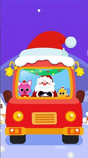 The Wheels on the Santa's Bus goes Round and Round 🎅🚌🎶 #nurseryrhymes