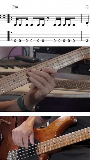Bass Notation Workout [1/16th Note Groove] #basslesson #musiclesson #learnbass