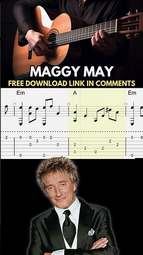 Maggie May Easy Fingerstyle Guitar Tab | Beginner Acoustic Arrangement