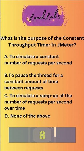 What is the purpose of the Constant Throughput Timer in JMeter | Throughput Controller | LoadLabs
