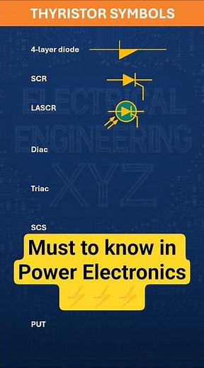 Must to know Thyristor symbols #electricalengineering #thyristor #powerelectronics