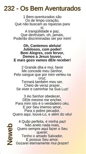 Hino 232 Os Bem Aventurados