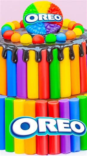 Ultimate Oreo & Colorful Chocolate Bars By Mini Sweetverse #minicake #miniature #howtomake #rainbow