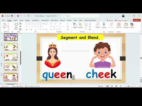 Lesson 44 Phonics Digraph ee