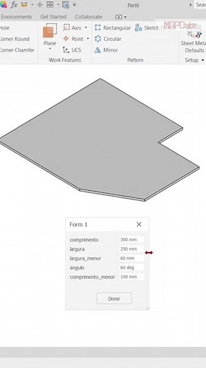 Criando um formulário com iLogic no Autodesk Inventor Professional #Shorts