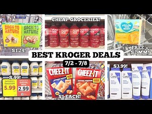 BEST KROGER DEALS | 25 EASY COUPON DEALS | SAVE MONEY GROCERY SHOPPING AT KROGER | 7/2 - 7/8