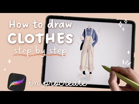 ✏️🎨 how to draw & color clothes in procreate | full step by step process 👣