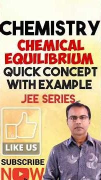Chemical Equilibrium #shorts #chemistryconcepts #chemicalequilibrium #equilibriumconstant #molarity
