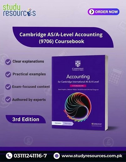 Cambridge ASA Level Accounting 9706 Coursebook 3rd Edition
