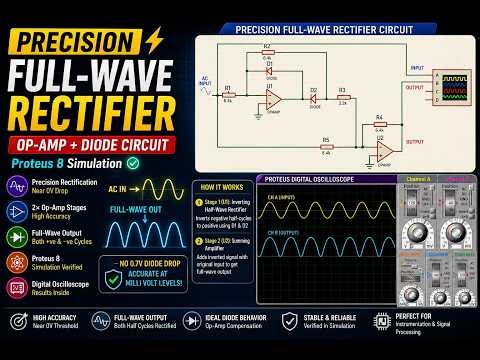 Precision Full Wave Rectifier | Simulation | Electronic Circuit Design