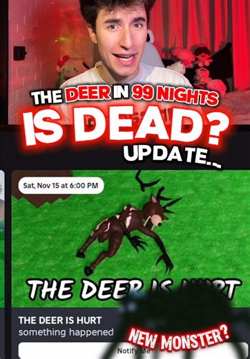 What’s YOUR THEORIES About This Weekends 99 NIGHTS UPDATE…👀⁉️🦌 #robloxian #robloxgames #robloxupdate #roblox99nights #99nightsintheforest roblox 99 nights in the forest deer is hungry update
