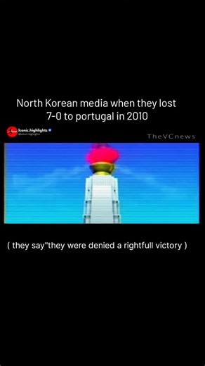 iconic on Instagram: "Their media is delusional 😂[Read caption ‼️] In the 2010 FIFA World Cup group-stage match on 21 June 2010, North Korea national football team suffered a historic 7–0 defeat against Portugal national football team at Green Point Stadium. After a disciplined first half that ended 1–0 (goal by Raúl Meireles), North Korea collapsed defensively in the second half. Portugal completely dominated possession and counterattacks, scoring six more goals through Simão Sabrosa, Hugo Alm