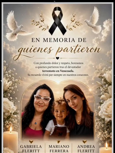 Hoy rendimos homenaje a tres vidas que jamás serán olvidadas. La actriz, comediante y locutora venezolana Gabriela Fleritt, de 55 años, fue una figura muy querida de la televisión nacional. Participó en el reconocido programa Bienvenidos y en otras producciones humorísticas, donde destacó por su talento, carisma y cercanía con el público. Su partida ha causado una profunda conmoción en el mundo artístico y entre miles de venezolanos que hoy recuerdan con cariño su trayectoria. Más allá de los es