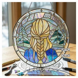 Winter Stained Glass Pattern - Etsy Canada