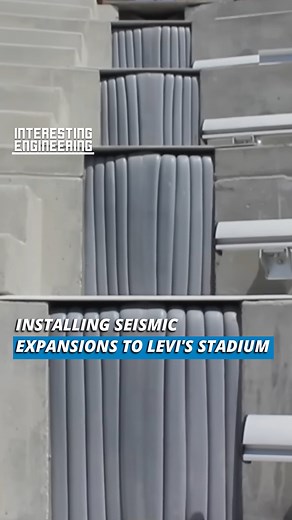 Seismic expansion joints ensure the durability of the structures by allowing large multidirectional movements to avoid collisions. This is how they install them: They first lay out joint material. Then they mix and apply epoxy. Finally, they install the pre-compressed material. Materials expand and start to make buildings more sturdy. | Interesting Engineering