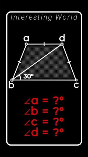 What are the angles of a trapezoid if...? #geometry #math #exam #teacherlayout #education #maths