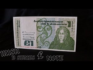 IRISH B SERIES ONE POUND NOTE