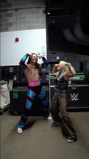Giulia and Kit Wilson dancing to Kit Wilson’s theme song!