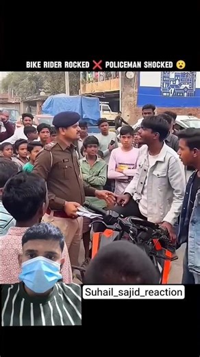 Bike rider rocket 🚀❎ Police man shocked 😳 #ytshorts #shorts #viralvideo #ktmrc390 #duke390 #rider