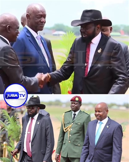 President Kiir Returns from UAE Visit President Salva Kiir Mayardit is back in Juba after a five-day diplomatic trip to the United Arab Emirates, where he held key talks on development and economic cooperation. He was welcomed at Juba International Airport by Vice President Dr. Benjamin Bol Mel and senior government officials. | Juba TV