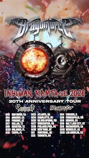 Inhuman Rampage 20th Anniversary Tour / North America Nov-Dec 2026 🐉