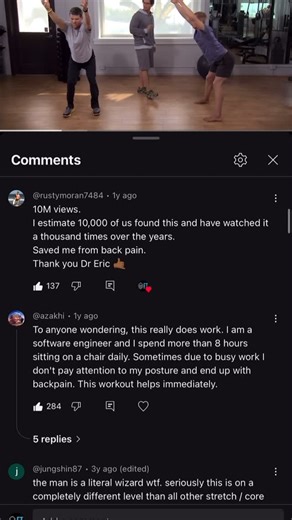 Foundation Training on Instagram: "These comments say it all: our free ‘12 Minute Workout’ on YouTube has clearly helped countless people get out of back pain. Now imagine having access to the full Foundation Training system: structured programs, pain protocols, and deeper guidance that helps you move, stand, and live pain free. All inside the Foundation Training app… and you can try it, FREE at FTstreaming.com If 12 minutes can make this much difference… imagine what happens when you dive into 