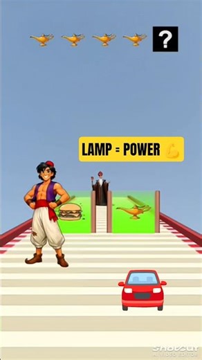 Magic Lamp vs Burger 😱 | Become Strong 💪 or Weak 😭? #shorts #viral
