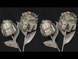 Newspaper Flower | How To Make A paper Flowers | Easy Paper Flower | Newspaper Craft