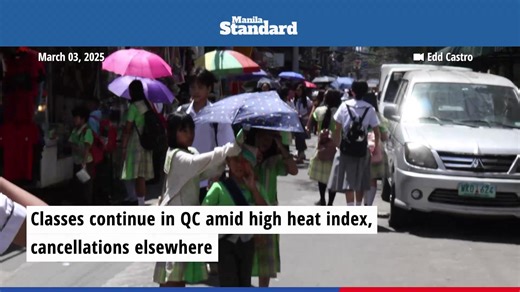 17K views · 50 reactions | #MSNews | Students in Barangay Bagong Silangan, Quezon City, experience extreme heat on their way to and from school since the city did not suspend classes on March 3. Link to the related story in the comments section | Manila Standard | Facebook