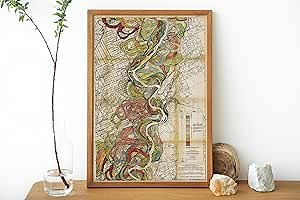 Sheet 4 - Harold Fisk 1944 Mississippi Ancient River Meander Belt Map Alluvial Valley Missisippi Mississipp Plate
