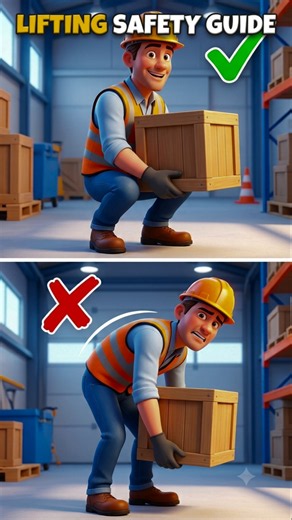 Stop Hurting Your Back! 🛑 How to Lift Heavy Objects Safely| Safety First#Shorts