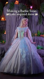 This pattern I made with Simplicity (S3160) was inspired by Barbie Swan Lake’s dress! 🩰🦢 #barbie